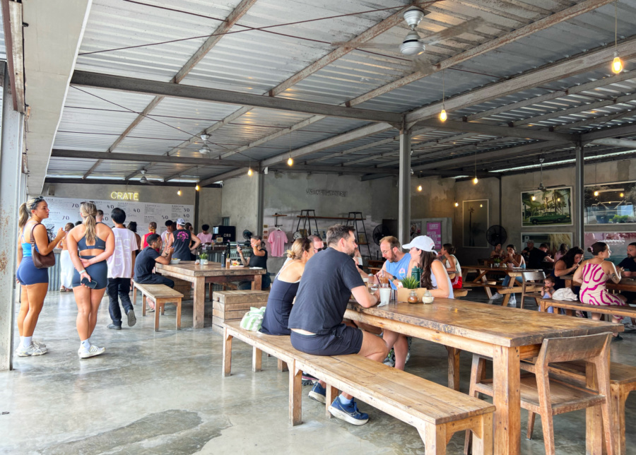 Industrial interior at Crate Cafe in Canggu, Bali, Indonesia - best for brunch and coffee
