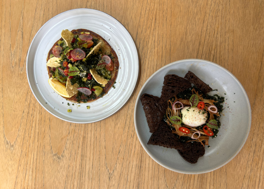 Brunch plates at Sensorium cafe in Canggu, Bali, Indonesia