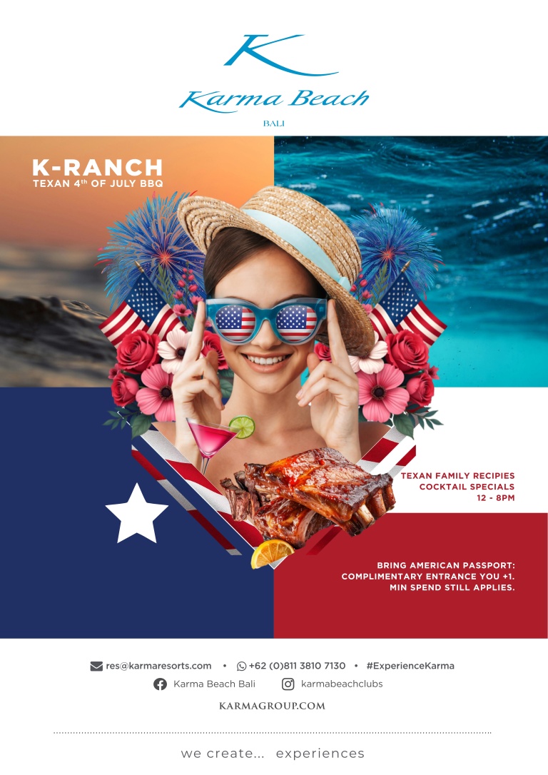 A Taste of Texas by the Sea:  K-Ranch BBQ Comes to Karma Beach Bali this 4th of July