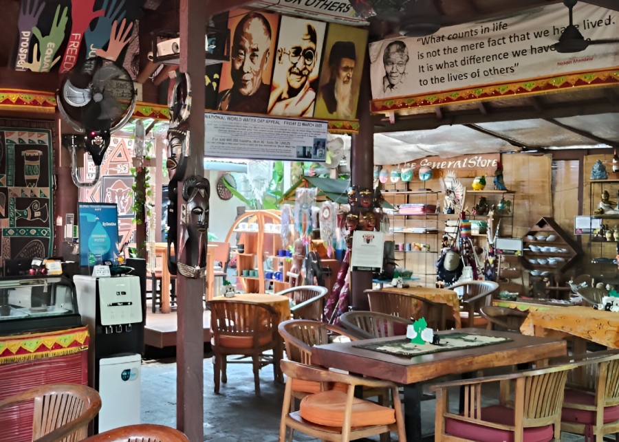 The interiors at Global Village restaurant in Lovina, North Bali