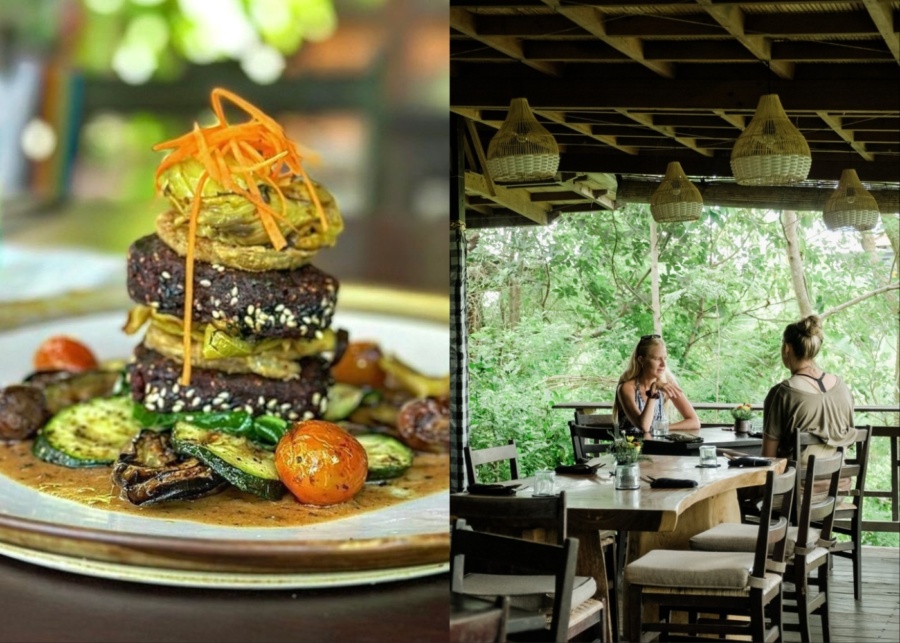 Plant based brunch at Moksa, a vegan cafe in Ubud Bali Indonesia