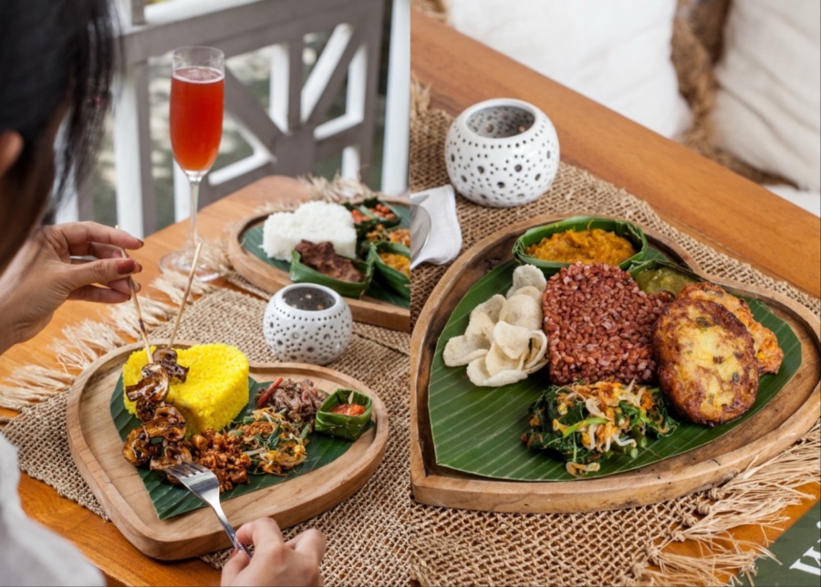 Nasi Campur at Wild Restaurant in Ubud Bali Indonesia 