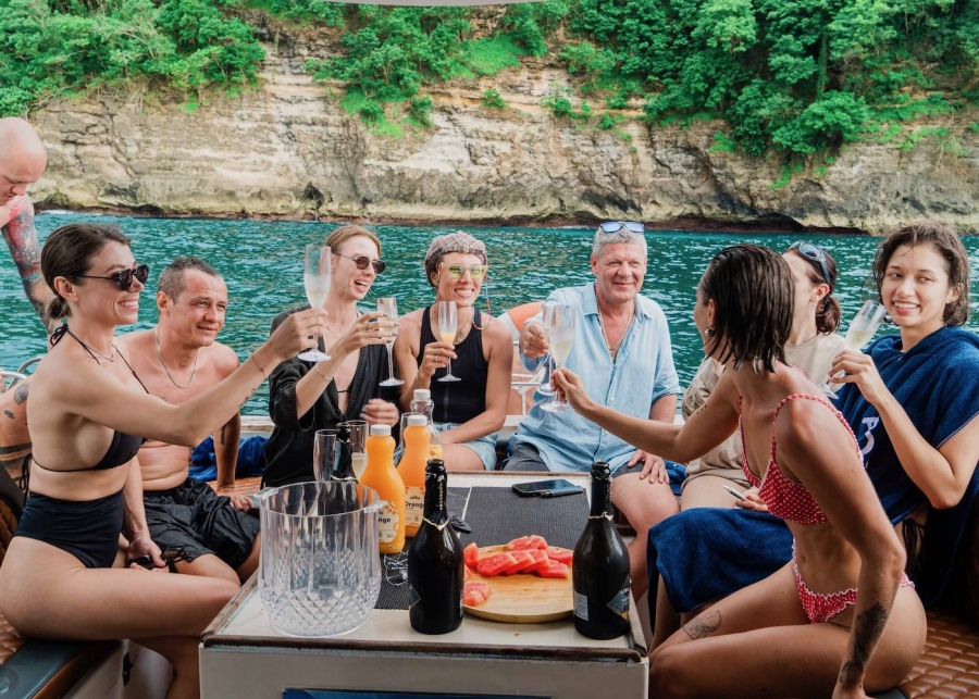 Bluuu boat tour from Bali to Nusa Penida, Indonesia - lunch