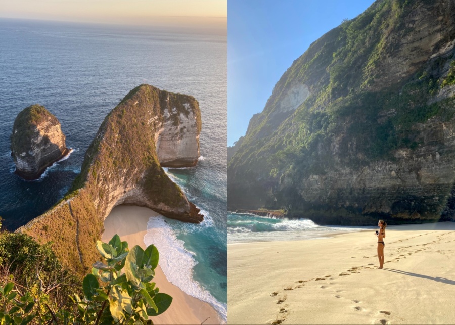Kelingking Beach on Nusa Penida Island in Bali, Indonesia