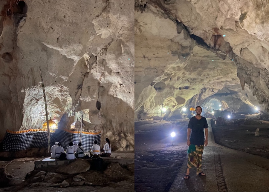 Pura Goa Giri Putri temple on Nusa Penida Island in Bali, Indonesia