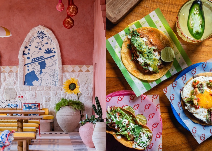 Food at Tacos Aqui Mexican restaurant in Uluwatu, Bali, Indonesia