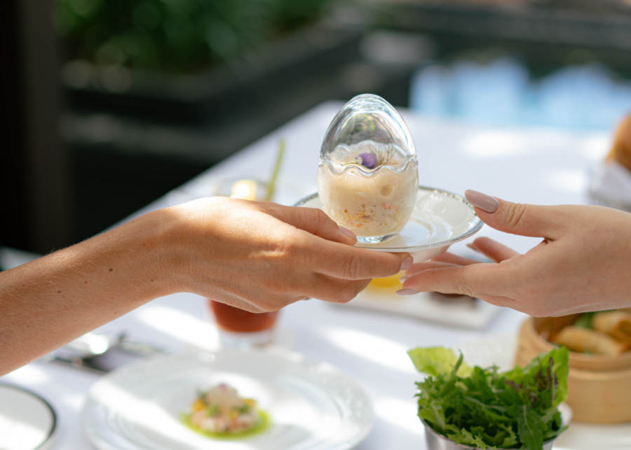 The signature Astor Sunday Brunch at Kayuputi fine dining restaurant at The St. Regis Resort Bali in Nusa Dua