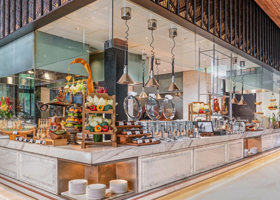 A luxe indoor brunch with fine food, cool air and five-star views at The Apurva Kempinski Bali, Nusa Dua