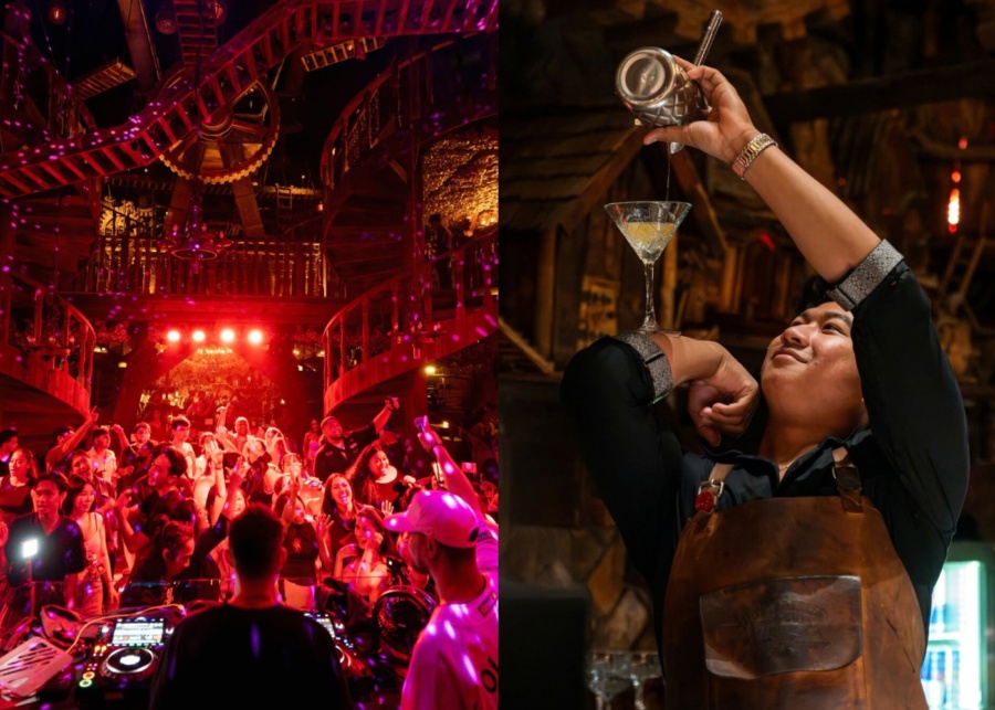 Live DJ, dancing and signature cocktail for Halloween at The Iron Fairies in Seminyak, Bali, Indonesia