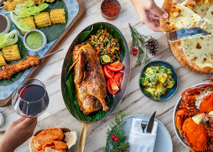 Christmas Day Brunch spread at Reef Beach Club at The Apurva Kempinski Bali in Nusa Dua