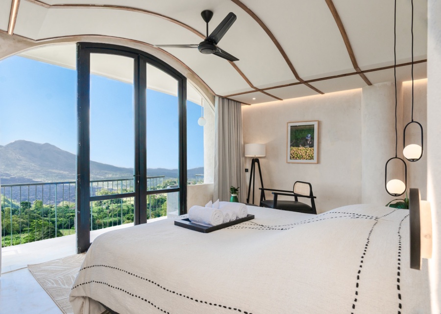 Panorama Suite at Desa Oculus hotel in Kintamani, Bali, Indonesia - with mountain views