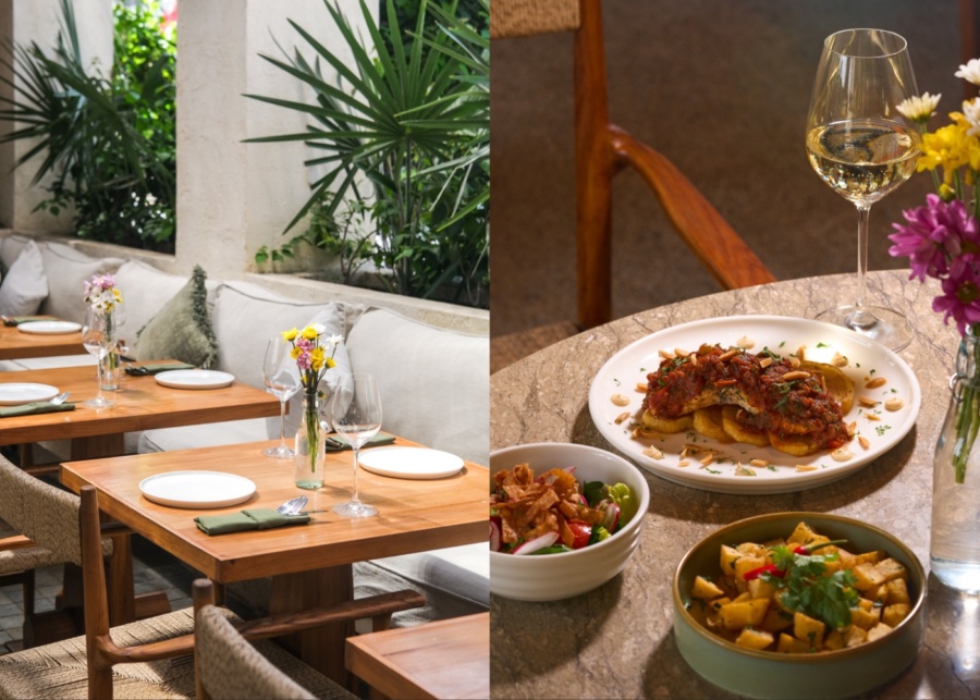 Food at Zali Lebanese restaurant in Uluwatu Bali Indonesia