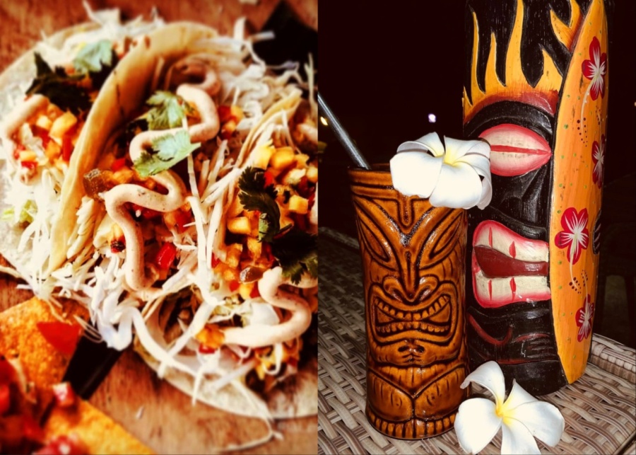 Tacos and signature cocktails at Tiki Grove bar - where to eat in Gili Trawangan, Lombok, Indonesia