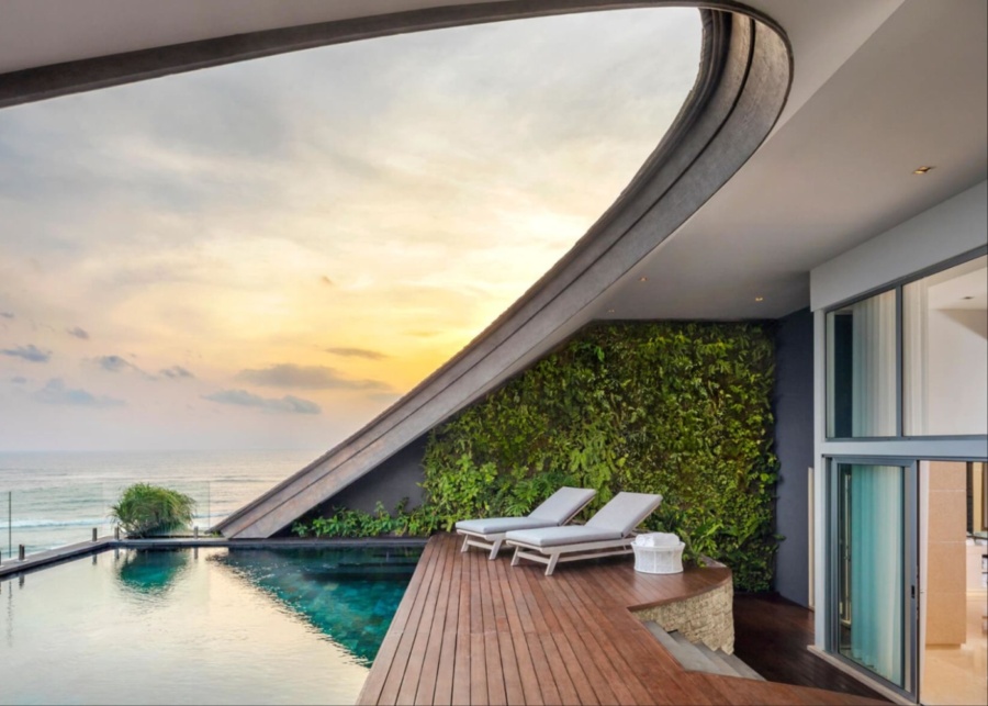 aerial view of COMO Uma Canggu Penthouse