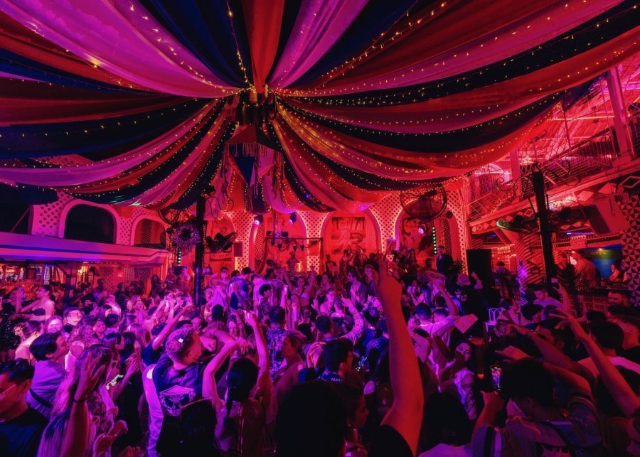 Partygoers at Motel Mexicola Seminyak Birthday 2026 - in Bali, Indonesia