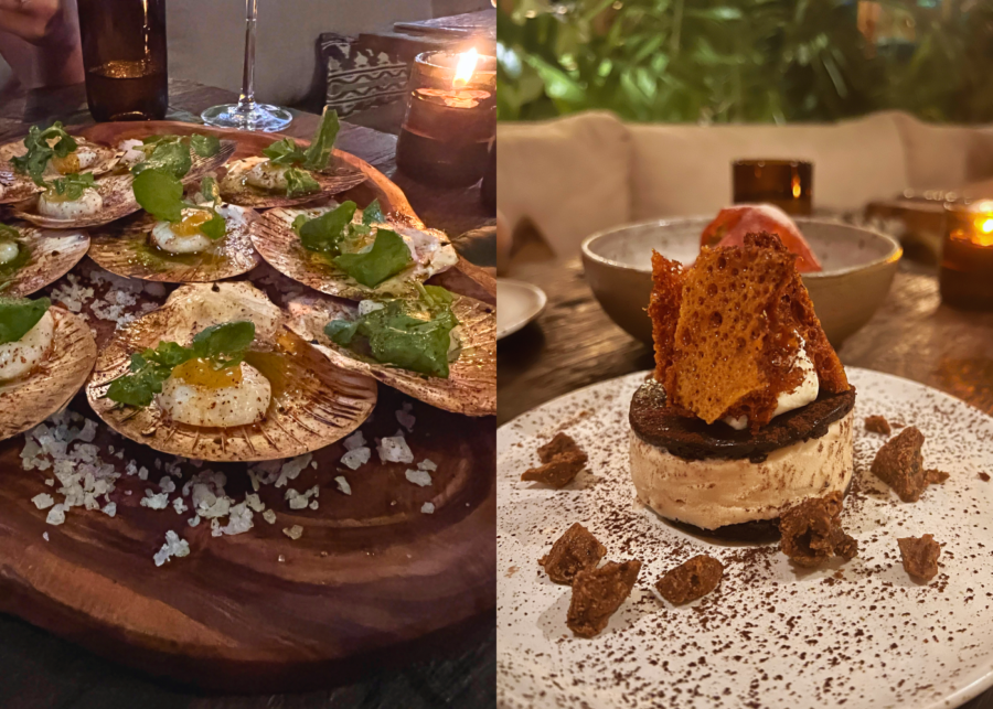 Wood roasted scallops and chocolate, the menu at Shelter Pererenan