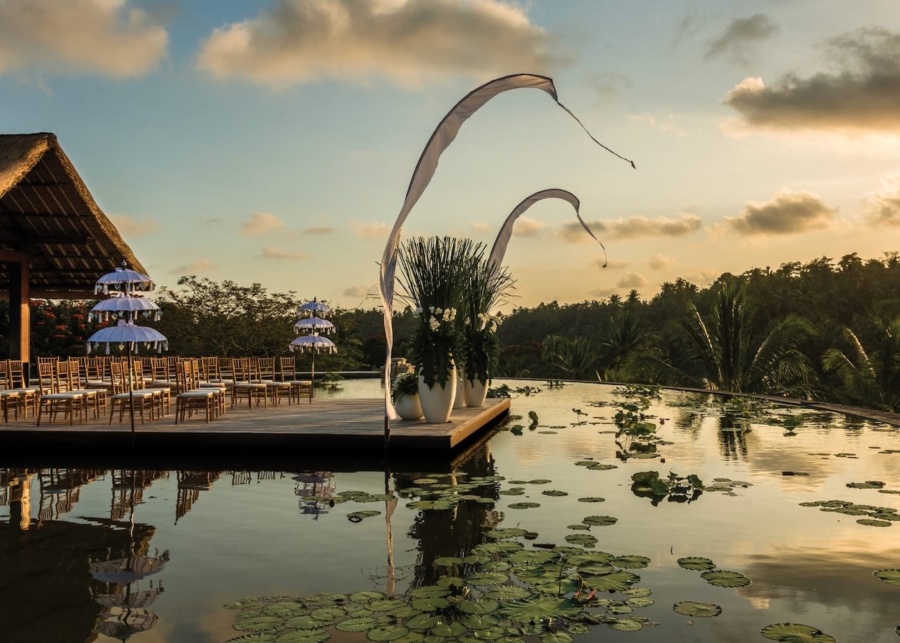 Wedding at Four Seasons Sayan Lotus Pond, in Ubud, Bali, Indonesia