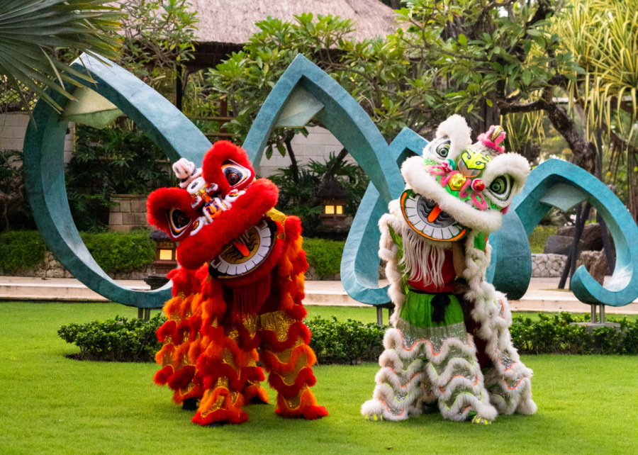 Barongsai at Padma Resort Legian in Bali around Chinese New Year 2026