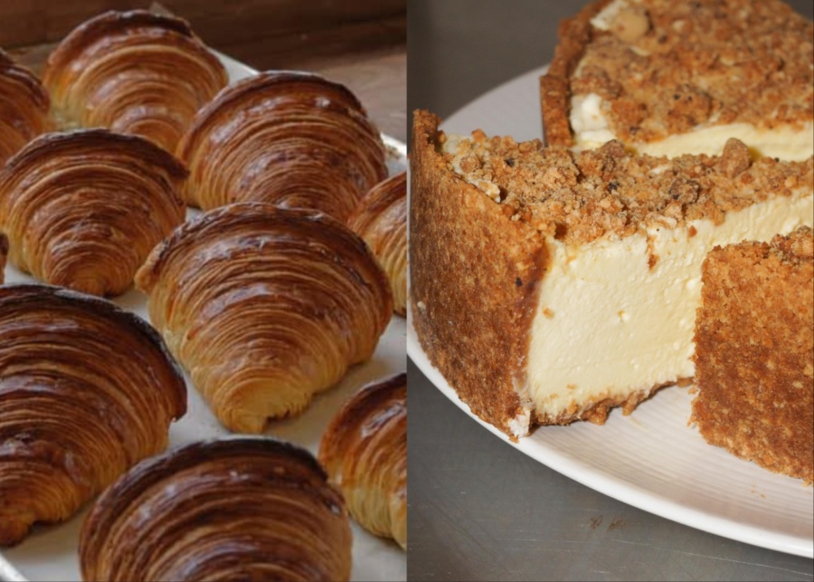 Croissants and cheesecake at Braud Cafe and Bakery in Uluwatu, Bali, Indonesia
