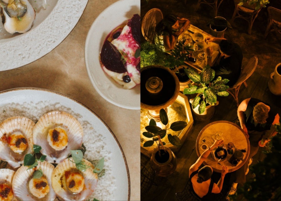 Moroccan and Mediterranean dinner, date night at El Bazar restaurant in Kuta Lombok, East Indonesia