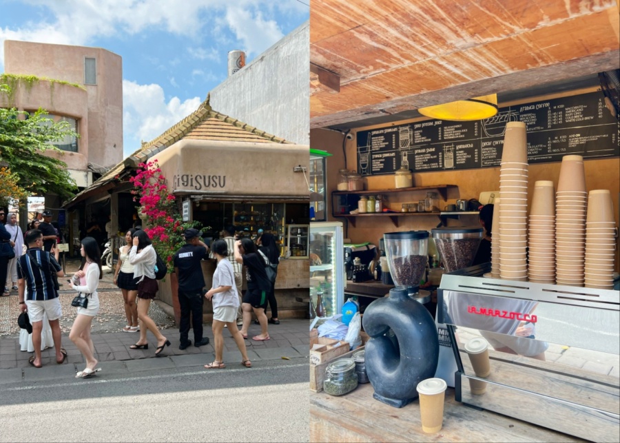 Viral Gigi Susu coffee shack - best cafe in Canggu, Bali, Indonesia for breakfast and brunch pastries