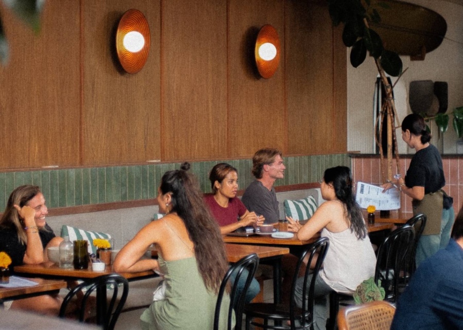 Interior inside Munchies cafe in Kuta Lombok - best for coffee and brunch