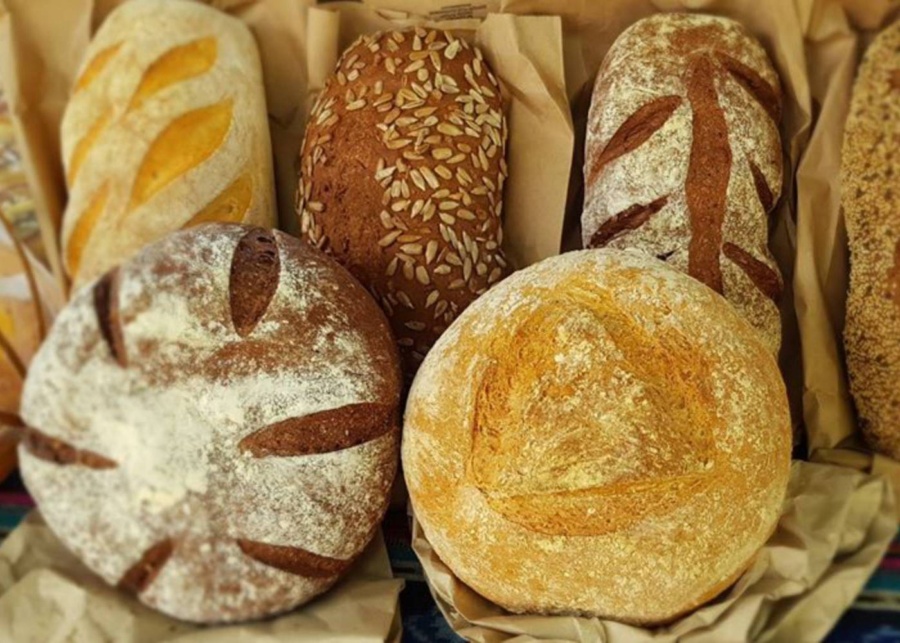 Sourdough bread loaves at Roti Made bakery in Sanur, Bali, Indonesia - with home delivery