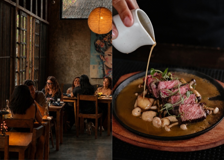 Group dinner, date night, and refined plating at TORO Japanese restaurant in Ubud, Bali, Indonesia