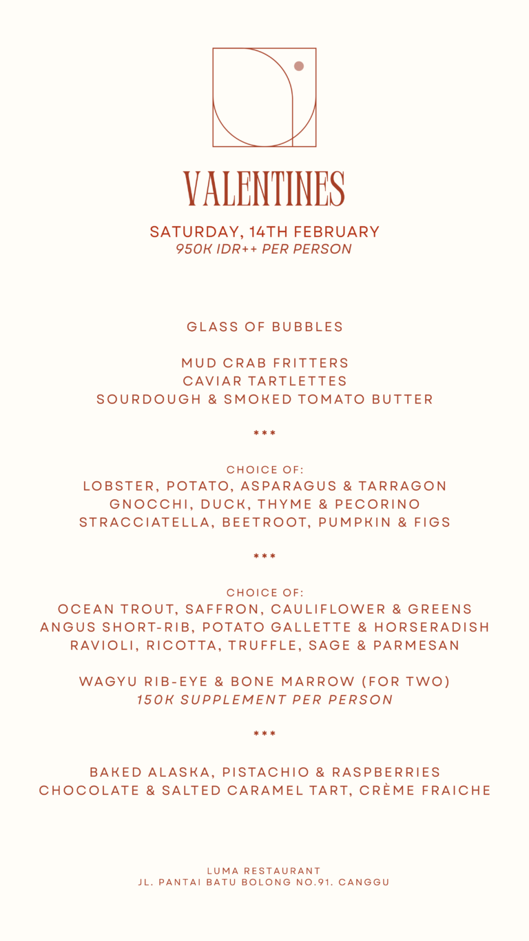 Valentine’s Dinner at LUMA