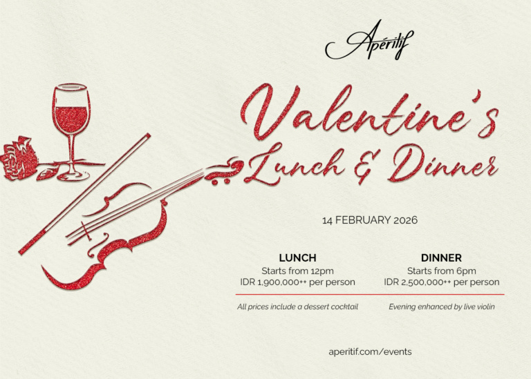 Apéritif’s Valentine’s Lunch & Dinner: Symphony of Flavours