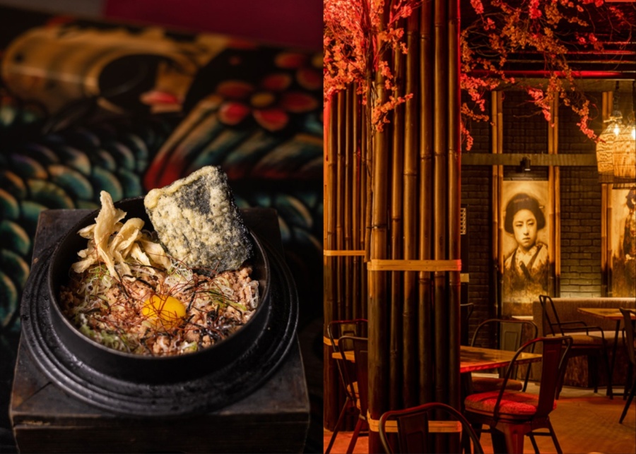 Food and interiors at One Eyed Jack - the best Japanese dinner restaurant in Berawa, Canggu, Bali