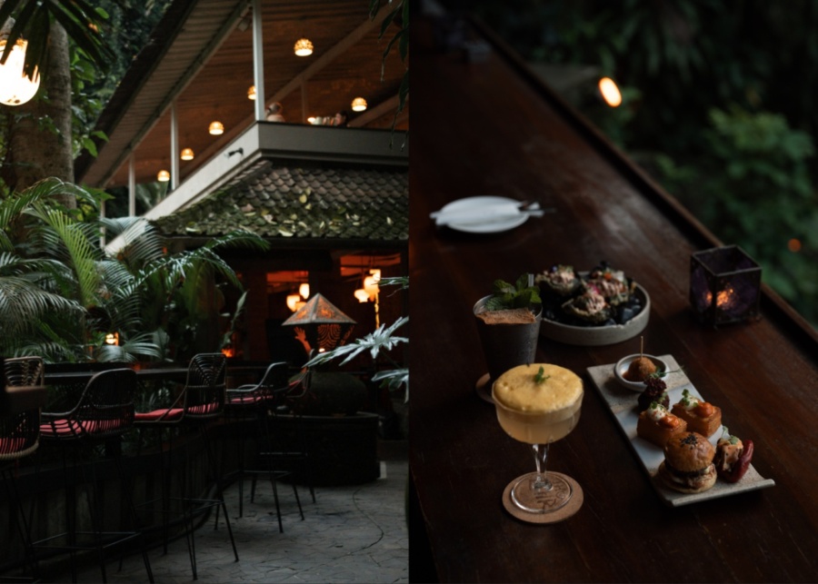 Cocktails and jungle vibes at The Lair - a bar and lounge in Ubud, Bali, Indonesia