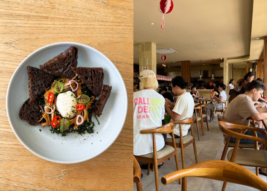 Asian-Australian brunh food at Sensorium cafe in Canggu, Bali, Indonesia