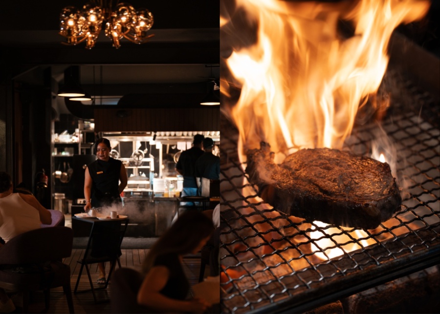 Food and interiors at Vore - a steak house, bar and grill in Berawa, Canggu, Bali, Indonesia