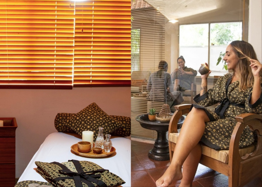 Massage room and lounge at Esthetic Spa in Canggu, Bali, Indonesia