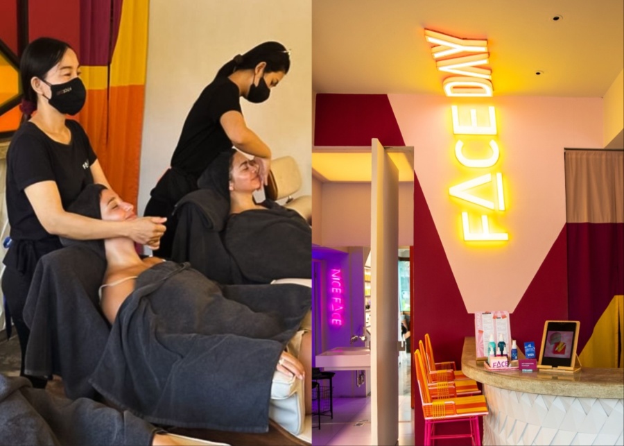 Face massage at FaceDay beauty spa in Canggu, Bali, Indonesia