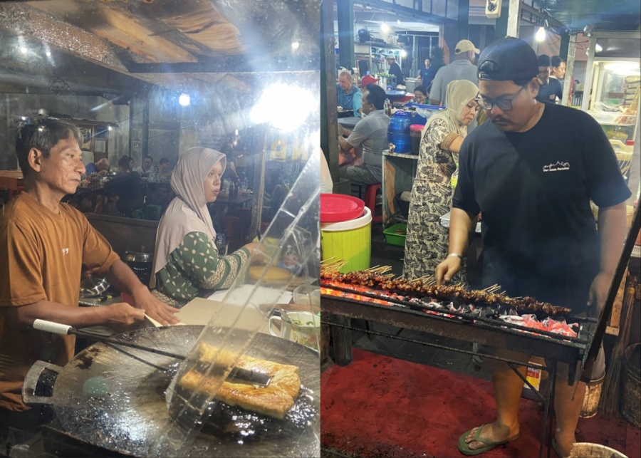 Famous martabak and sate ayam at Sindhu Night Market in Sanur, Bali, Indonesia - best for local food