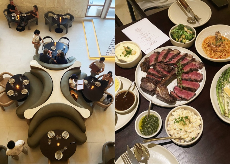 Interior and steak at Luca by Boy N Cow - a new dinner restaurant in Sanur, Bali, Indonesia