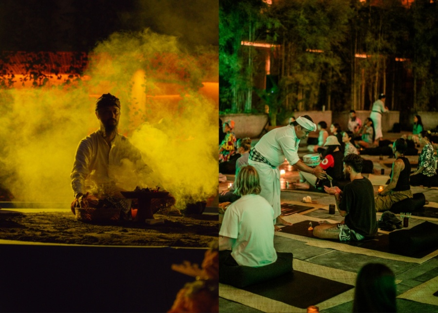 Balinese wellness ritual and closing ceremony for Merasa Origins at Desa Potato Head in Seminyak, Bali, Indonesia