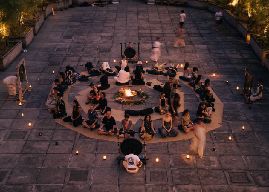 Meditation circle - Merasa Origins at Desa Potato Head in Seminyak, Bali, Indonesia