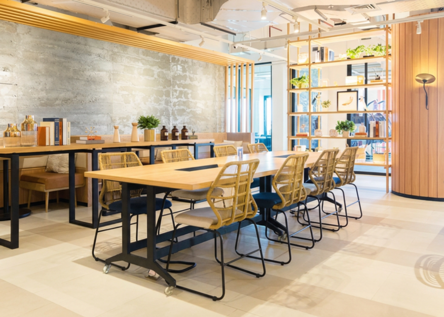 The coworking floor at GoWork inside Park23 Creative Hub, Kuta, Bali, with desks and meeting rooms.