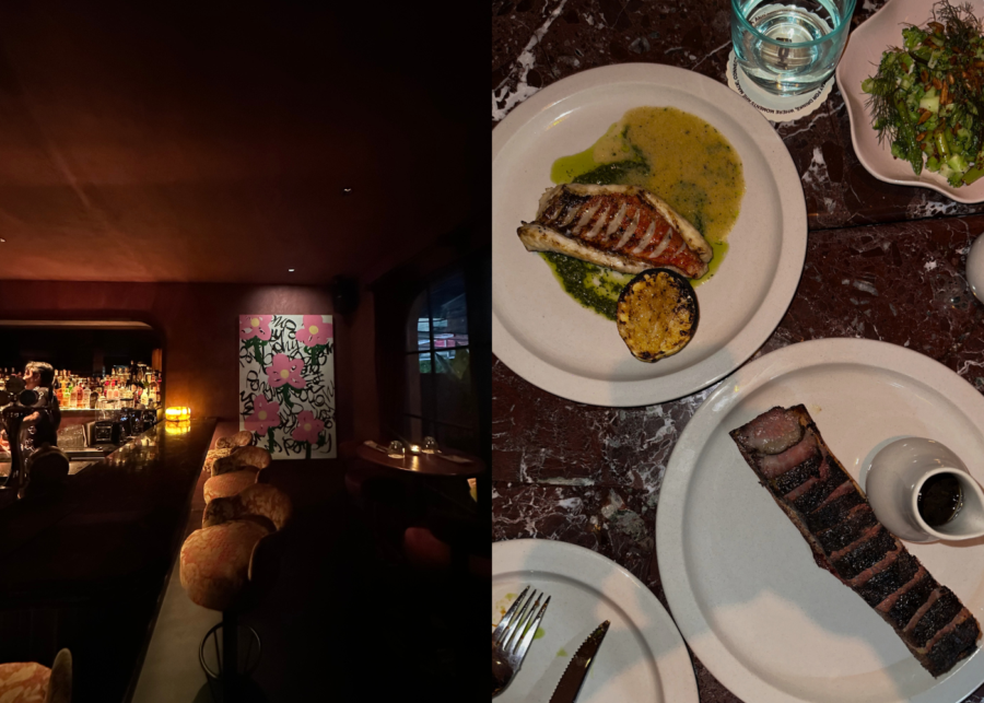 PONY in Berawa, the candlelit cocktail bar with its pink floral artwork, and the charcoal-grilled market fish with grilled lemon.