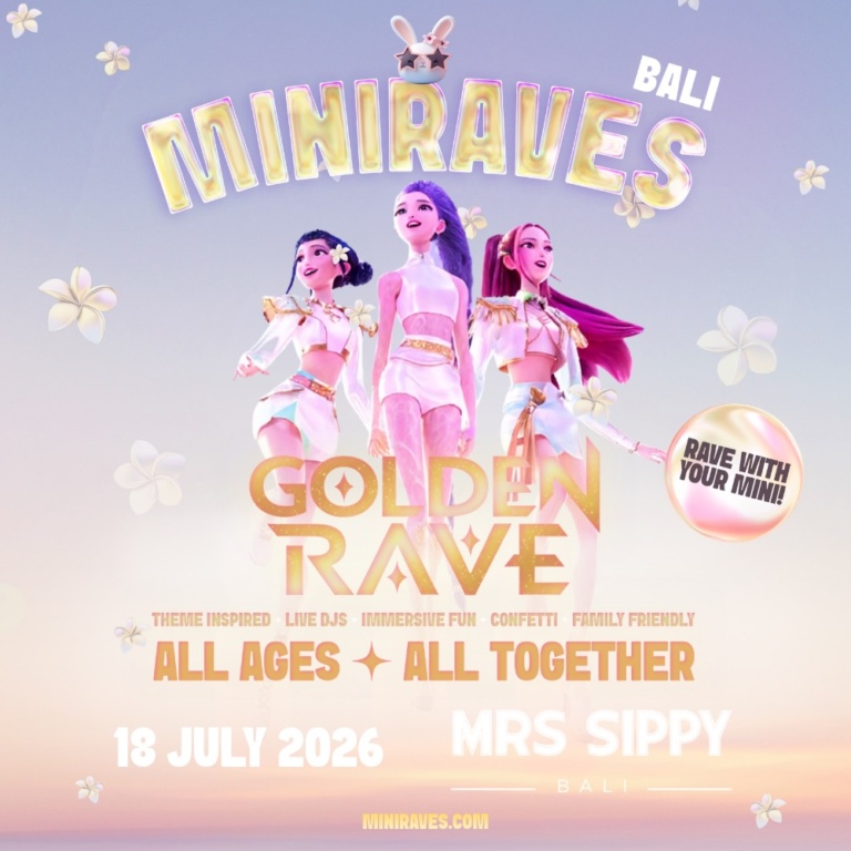 MiniRaves Returns To Bali – The Golden Rave Experience Lands at Mrs Sippy Bali on 18 July 2026