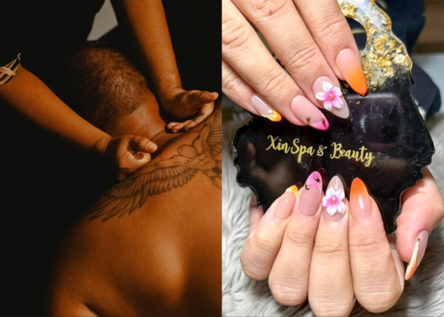 Massage and nail arts at Xin Spa & Beauty in Uluwatu, Bali, Indonesia