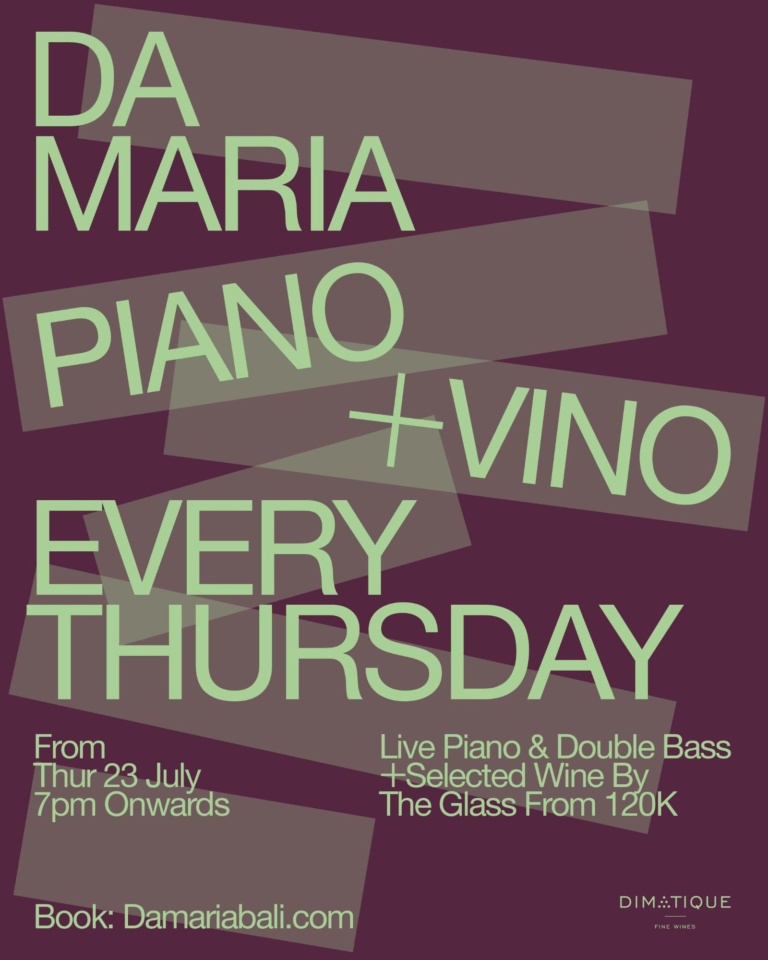 Piano + Vino, Every Thursday at Da Maria. 🍷🎹