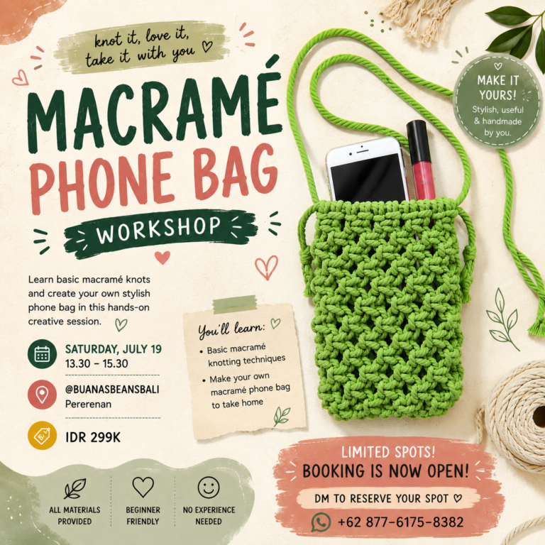 Macramé Sling Bag Workshop | Honeycombers