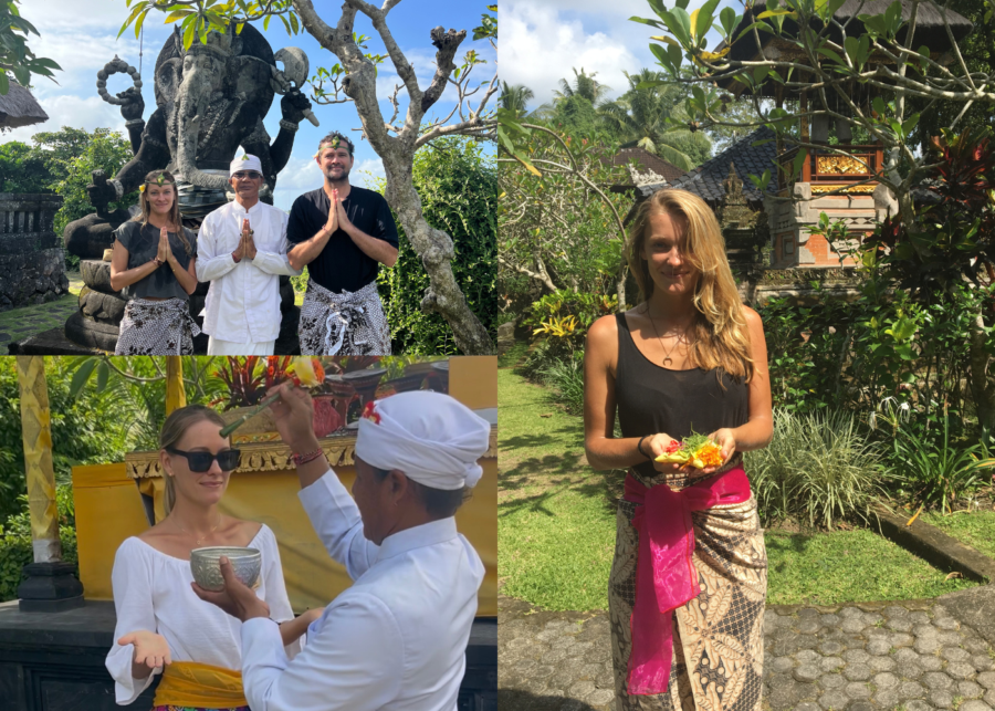 Blessings and ceremonies in Bali, indonesia