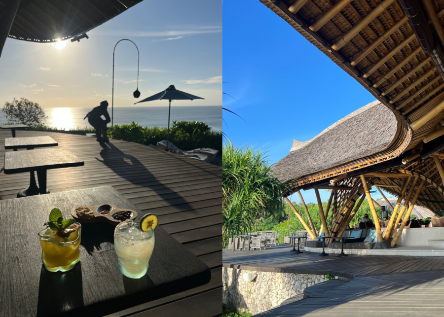 Suarga Padang Padang sunset bar in Uluwatu Bali Indonesia