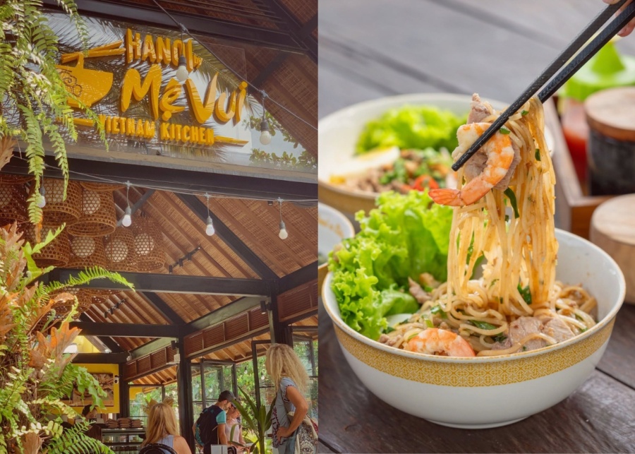 Vietnamese food for dinner at Hanoi by MeVui restaurant in Sanur, Bali, Indonesia