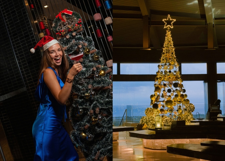 Christmas tree at the lobby at Renaissance Bali Uluwatu Resort & Spa, Indonesia